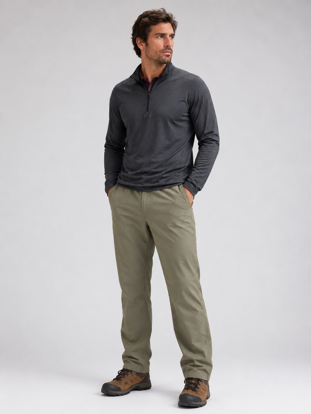 REI Men’s Outdoor Hiking Active Wear Khaki Pants Lightweight Comfort Sz 38 x 32
